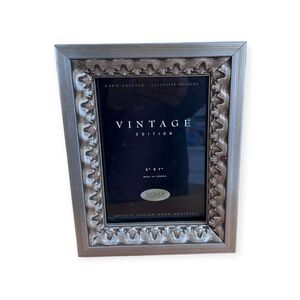 Roma Moulding Vintage Edition 5x7 Italian Wood Picture Frame Silver Hand Crafted